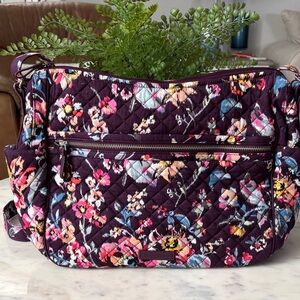 Vera Bradley Purple Floral Quilted Baby Bag Indiana Floral